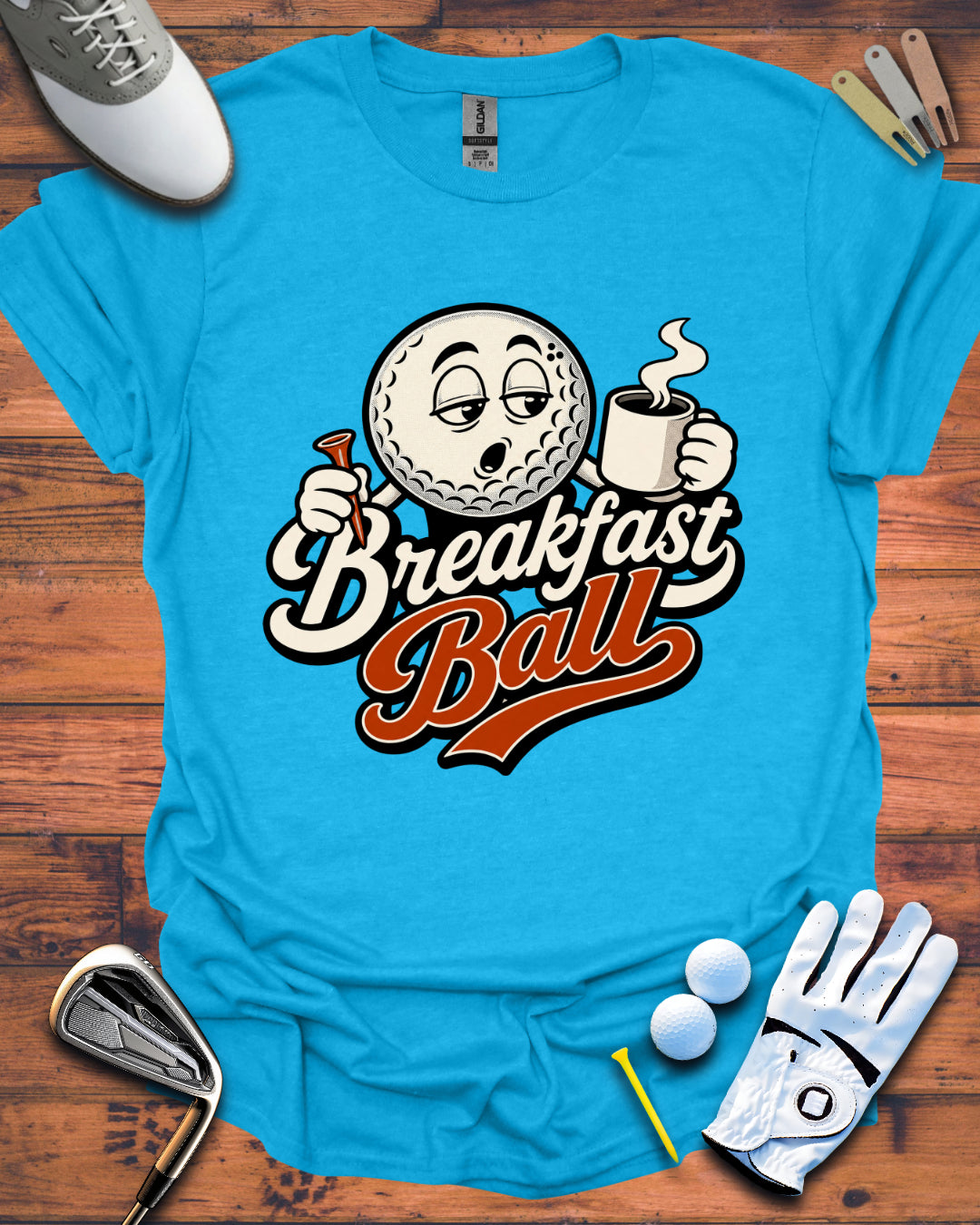 Breakfast Ball - golf t-shirt