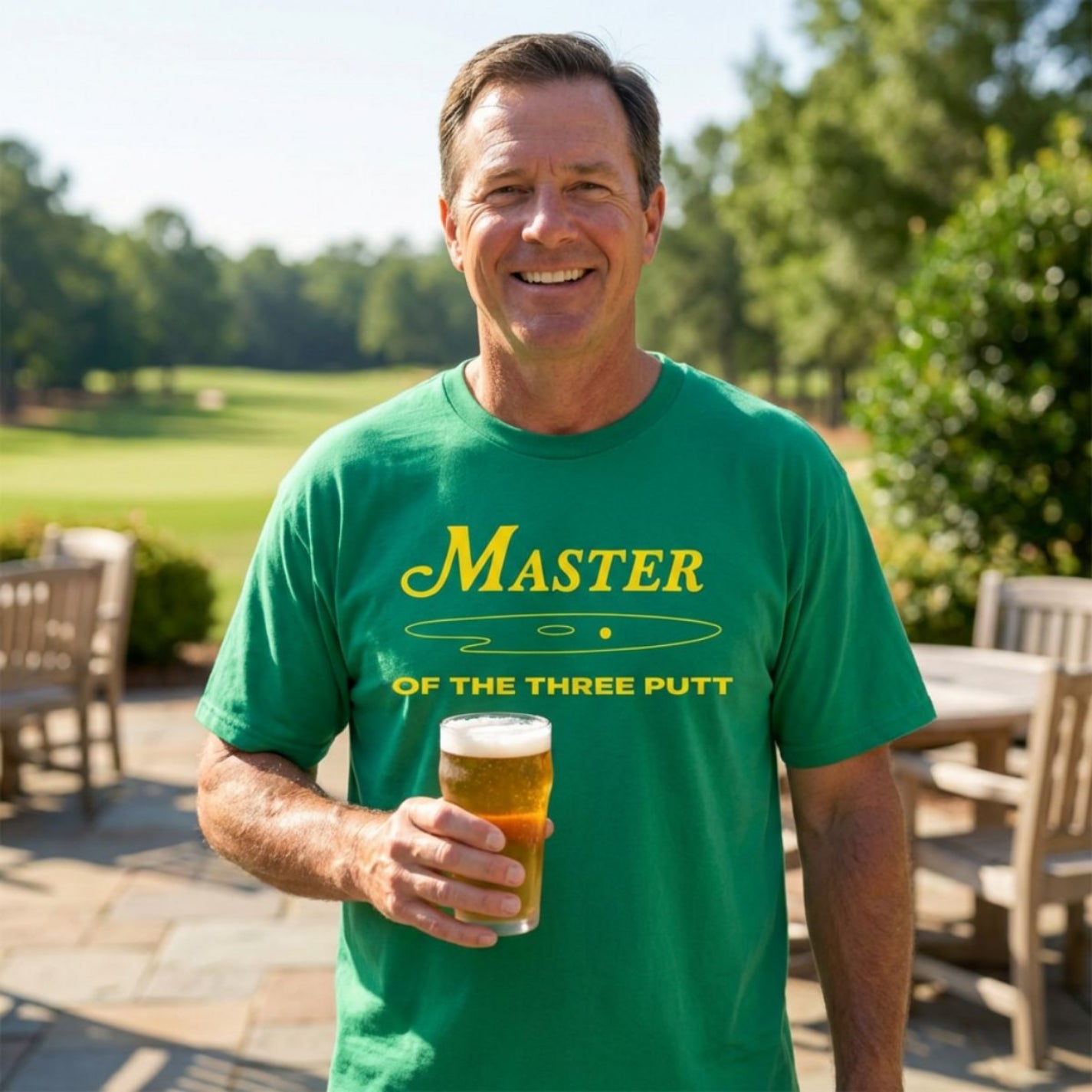 Master of the Three Putt - Golf T-Shirt, Funny Golf Gift T-Shirt