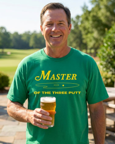 Master of the Three Putt - Golf T-Shirt, Funny Golf Gift T-Shirt